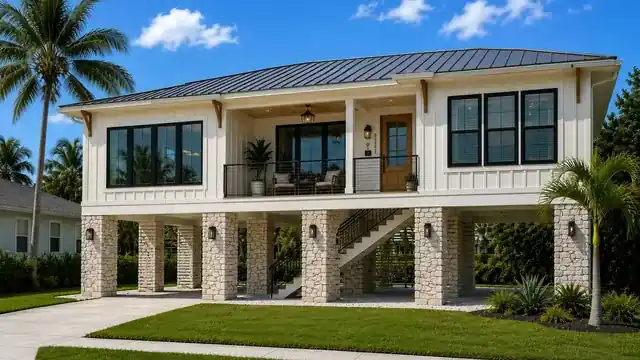 New single-family home under construction in Tampa, Florida